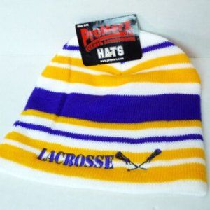 ProMarx USA Beanie Knit Hat Cap Ski Unisex LaCrosse Winter Size S/M Striped